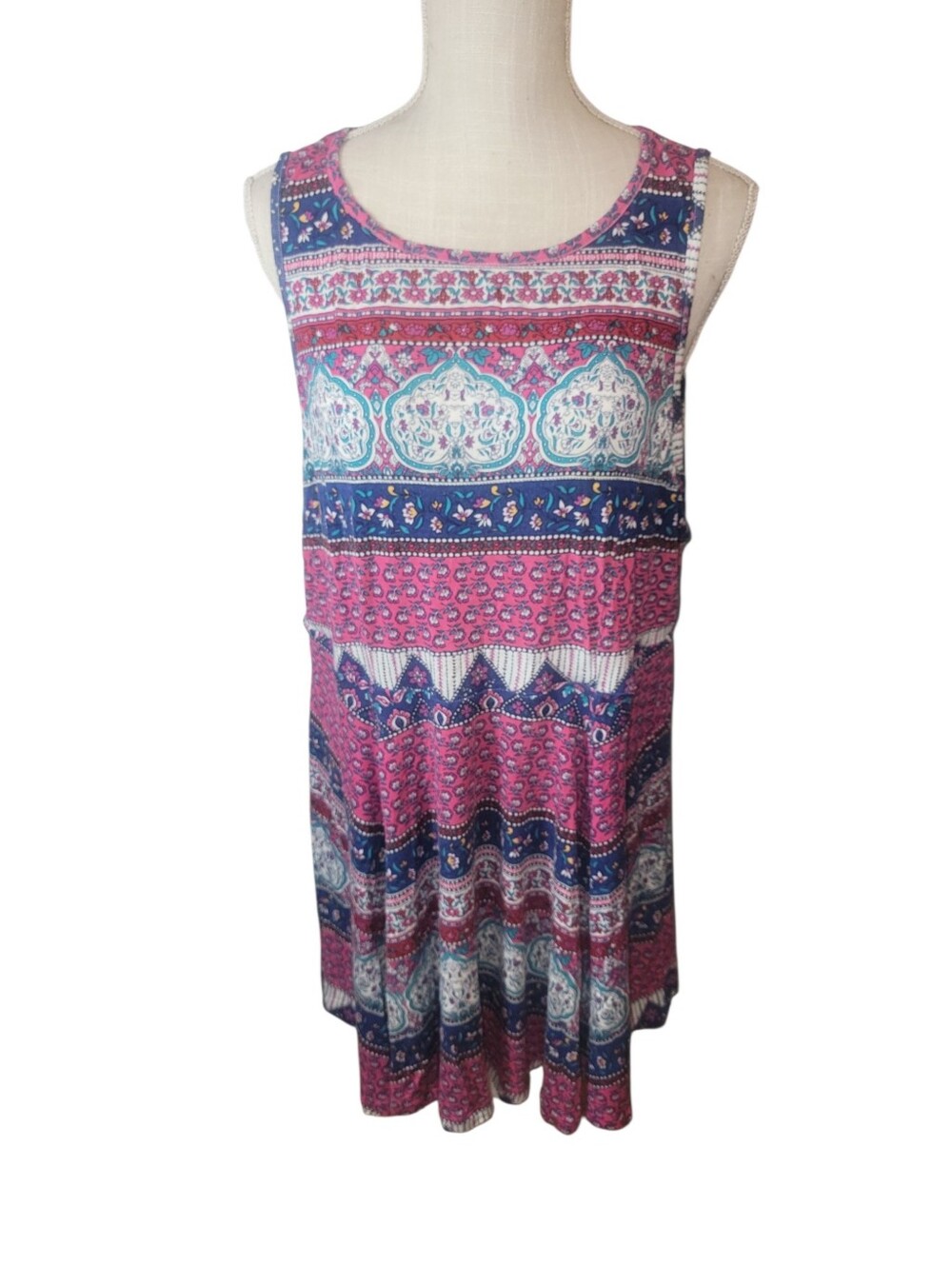 Torrid Boho Multi-Color A-Line Sleeveless Tank Midi Dress Size 00/10